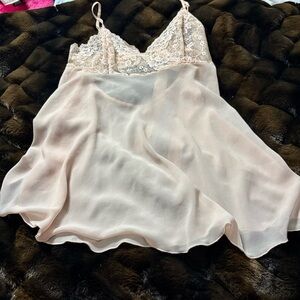 Victoria's Secret Pink Lace Chemise with Spaghetti Straps